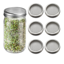 Yuming Stainless Steel Sprouting Lids for Wide Mouth Mason Jars Strainer Lid for Canning Jars and Seed Sprouting Screen